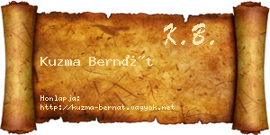 Kuzma Bernát névjegykártya